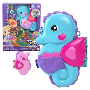 Polly Pocket Kompaktowe Koniki Morskie Torebka Pudełko Z Akcesoriami Niespodzianka - Akcesoria dla lalek - miniaturka - grafika 1