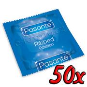 Prezerwatywy - Pasante Ribbed Passion 50 pack - miniaturka - grafika 1