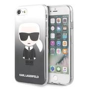 Etui i futerały do telefonów - Karl Lagerfeld Obudowa dla telefonów komórkowych Iconic Degrade pro Apple iPhone 7/8/SE2 KLHCI8TRDFKBK) Czarny - miniaturka - grafika 1