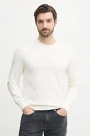 Swetry męskie - Calvin Klein sweter bawełniany męski kolor biały lekki LV040BM343 - miniaturka - grafika 1
