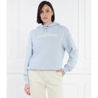 Bluzy damskie - Tommy Hilfiger Bluza REG MONOTYPE FLOCK | Loose fit - miniaturka - grafika 1