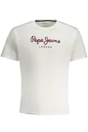 Koszulki męskie - MĘSKA KOSZULKA Z KRÓTKIM RĘKAWEM PEPE JEANS BIAŁA - miniaturka - grafika 1