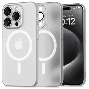 Etui TECH-PROTECT MagSlim Magsafe do Apple iPhone 15 Pro Przezroczysto-matowy - Etui i futerały do telefonów - miniaturka - grafika 1