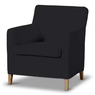 Dekoria pl pl Pokrowiec na fotel Karlstad czarny 61 x 56 x 80 cm Etna 621-705-00 - Pokrowce na meble - miniaturka - grafika 1