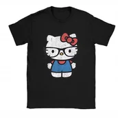 Koszulki męskie - KOSZULKA Z NADRUKIEM MĘSKA ŚMIESZNA T-SHIRT HELLO KITTY KOTEK r. L #3 - miniaturka - grafika 1