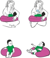 Poduszki do karmienia - Sango Trade PODUSZKA DO KARMIENIA - SZARE ZYGZAKI - miniaturka - grafika 1