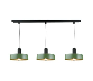 Żyrandol na lince HAKI 3xE27/60W/230V zielony/czarny - Lampy sufitowe - miniaturka - grafika 1
