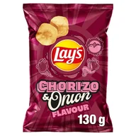 Chipsy - Lay's Chipsy ziemniaczane o smaku kiełbasy chorizo z cebulą 130 g - miniaturka - grafika 1