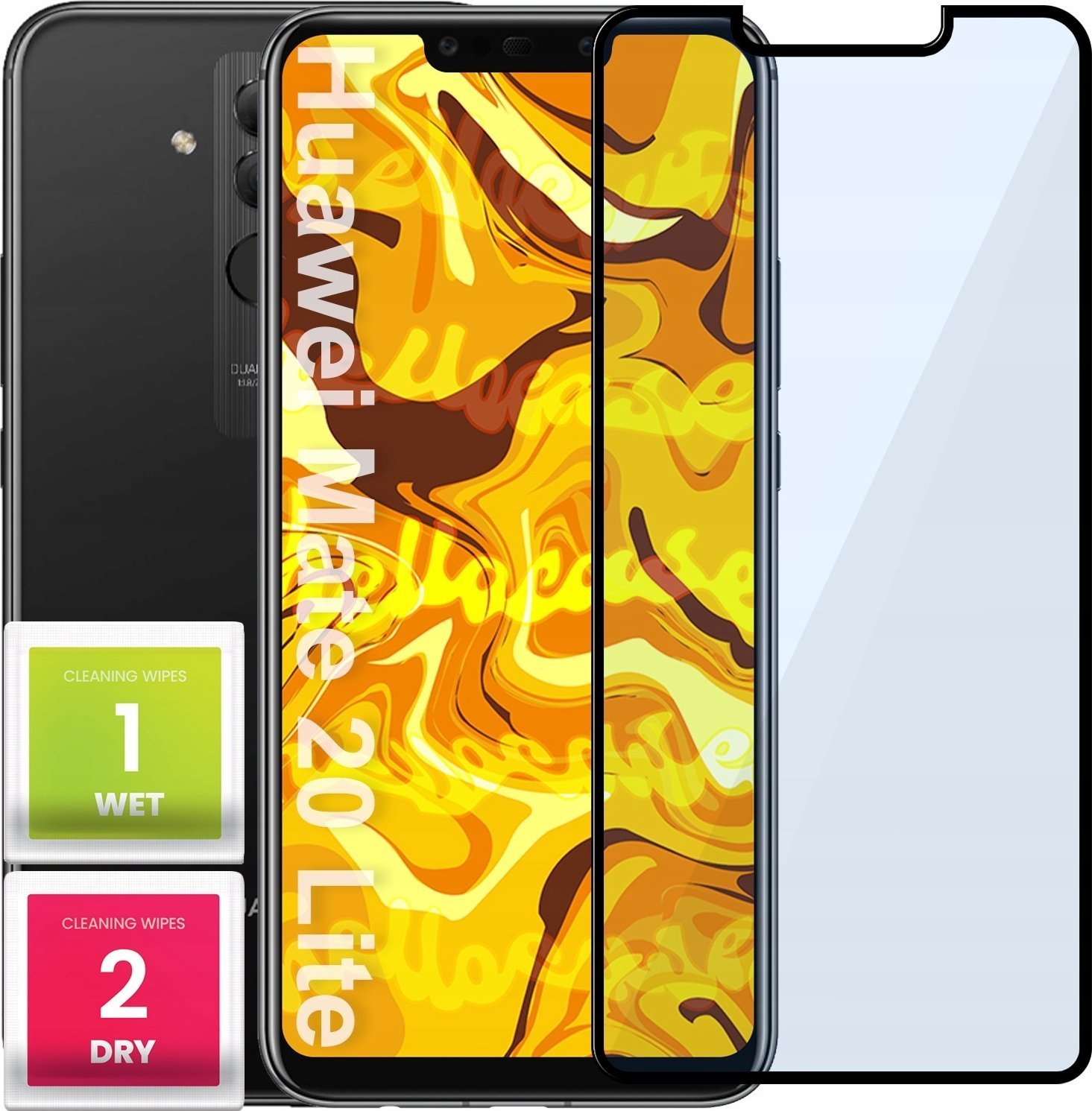 Hello Case SZKŁO HARTOWANE DO HUAWEI MATE 20 LITE PEŁNE NA CAŁY EKRAN SZKIEŁKO SZYBKA