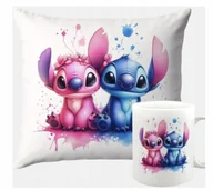 Gadżety dla niej i dla niego - ZESTAW PODUSZKA + KUBEK Prezent STICH STITCH STICZ ANGEL + IMIĘ 35 - miniaturka - grafika 1