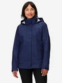 Kurtki i kamizelki sportowe damskie - Marmot Kurtka przeciwdeszczowa "PreCip Eco" w kolorze granatowym - miniaturka - grafika 1