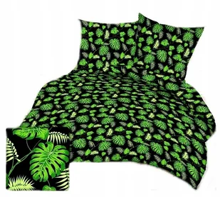 pościel bawełna lux 160x200 + 2 poszewka B 269 liście palmy zielone ciemne - Pościel pościel bawełna lux 160x200 + 2 poszewka B 269 liście palmy zielone ciemne - Pościel - miniaturka - grafika 1