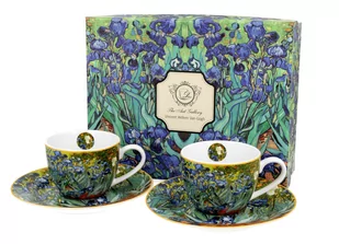 Filiżanki do espresso porcelanowe ze spodkami DUO Irises Vincent Van Gogh 90 ml 2 szt - Filiżanki - miniaturka - grafika 1