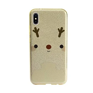 Etui ochronne/etui na telefon iPhone XS/X, TPU, motyw: Renifer Rudolph - Etui i futerały do telefonów - miniaturka - grafika 1
