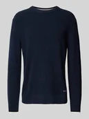 Swetry męskie - Sweter z dzianiny z naszywką z logo - miniaturka - grafika 1