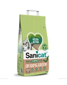 Żwirek dla kotów - SANICAT Natura Activa 100% Green 7,5 kg roślinny żwirek dla kotów - - miniaturka - grafika 1