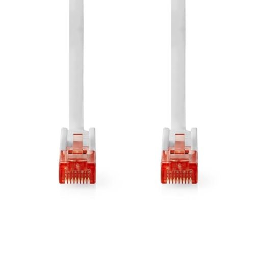 Nedis Kabel sieciowy CAT6 - wtyczka RJ45 - wtyczka RJ45 - U/UTP - 30,0 m - okrągły - PCW - biały - etykieta