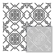 Szablony malarskie - Nakleo szablon malarski // płytki - kafelki // LINFEN - 45x45cm - miniaturka - grafika 1