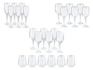 Kieliszki - ERNESTO® Zestaw kieliszków ze złotą obwódką, 6 elementów - miniaturka - grafika 1