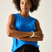 Koszulki i topy damskie - Regatta Bezrękawnik damski Fariene Niebieski, Cotton, Rozmiar: 38 - miniaturka - grafika 1