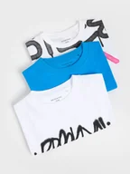 Koszulki dla chłopców - Reserved - Bawełniany t-shirt 3 pack - niebieski - miniaturka - grafika 1