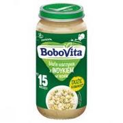 Dania dla dzieci - BoboVita Białe warzywa z indykiem w sosie po 15 miesiącu 250 g - miniaturka - grafika 1