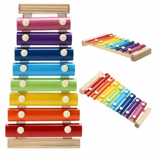 Cymbałki Drewniane Dziecięce Kolorowe Edukacyjne - Instrumenty muzyczne dla dzieci - miniaturka - grafika 2