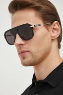 Okulary przeciwsłoneczne - Gucci okulary przeciwsłoneczne męskie kolor czarny - miniaturka - grafika 1