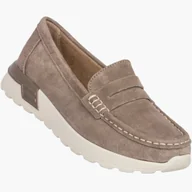 Mokasyny damskie - Mokasyny Damskie Skórzane Buty Wsuwane Półbuty Szarobrązowe FILIPPO DP7528 Szarobrązowy 38 - miniaturka - grafika 1