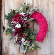 Ozdoby bożonarodzeniowe - Wianek zimowy - miniaturka - grafika 1