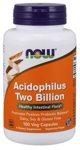 NOW FOODS NOW FOODS Acidophilus Two Billion (Probiotyk, Zdrowa Flora Jelitowa) 100 Kapsułek wegetariańskich - Układ pokarmowy - miniaturka - grafika 1