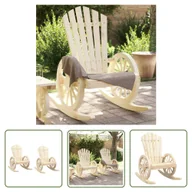 Fotele i krzesła ogrodowe - The Living Store Krzesła bujane Adirondack - 2 szt. - lite drewno jodłowe - Krzesło Ogrodowe - miniaturka - grafika 1