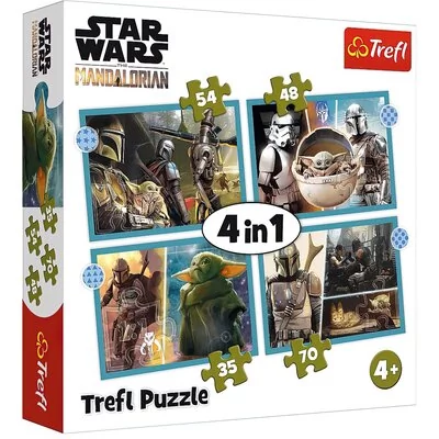 Trefl Puzzle 4w1 35,48,54,70el Mandalorian Star Wars 34397 p8 34397