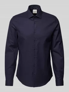 Koszula biznesowa o kroju slim fit z wyhaftowanym logo model ‘Bari’ - Koszule męskie - miniaturka - grafika 1