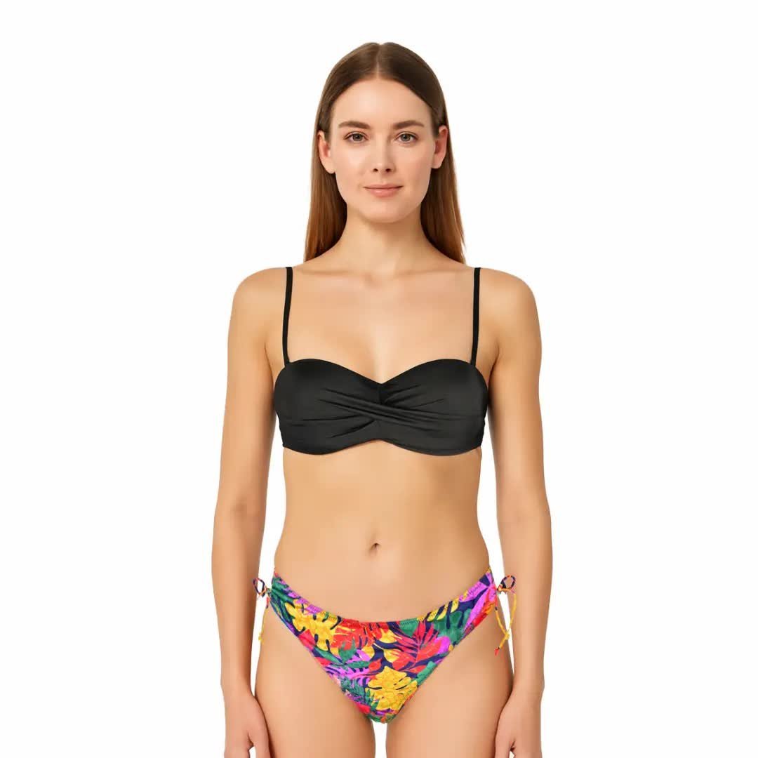 DÓŁ stroju kąpielowego majtki figi damskie w kwiaty Captain Mike 42