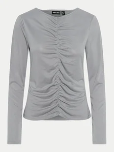 Pieces Bluzka Anora 17151339 Szary Slim Fit - Bluzki damskie - miniaturka - grafika 1