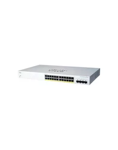 Cisco switch CBS220-24P-4G, 24xGbE RJ45, 4xSFP, PoE+, 195W (CBS22024P4GEURF) - Switche - miniaturka - grafika 1