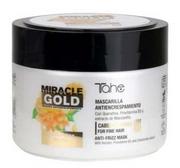 Maski do włosów - Tahe Miracle Gold, wygładzająca maska do włosów cienkich i puszących się, 300ml - miniaturka - grafika 1