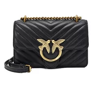 Torebki damskie - Pinko, LOVE ONE MINI DC SHEEP NAPPA C Damski, Jeden rozmiar, Z99q_czarno-antyczne złoto, Taglia unica - miniaturka - grafika 1