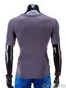 T-shirt męski z nadrukiem - grafitowy S613 - Koszulki męskie - miniaturka - grafika 5