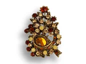 Broszki - BROSZKA damska z kryształkami - miniaturka - grafika 1