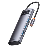 Huby USB - Stacja dokująca HUB Baseus Metal Gleam Series 4 w 1 USB Typ C - 4 x USB 3.2 Gen. 1 (WKWG070013) - miniaturka - grafika 1