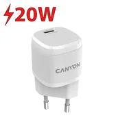 Ładowarki do telefonów - Canyon H-20-05 (biały) - PD 20W - miniaturka - grafika 1