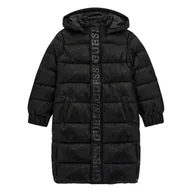 Płaszcze damskie - Dziecięcy Płaszcz pikowany zimowy GUESS HOODED PADDED LS JACKET W/ZIP J4BL03WGIW0-JBLK – Czarny - miniaturka - grafika 1
