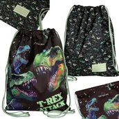 Worki na buty - Dinozaury Worek na buty dla chłopca, worek szkolny NA WF na obuwie, TRENINGOWY 34x43 cm - miniaturka - grafika 1