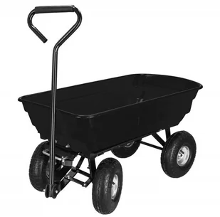 Wózek ogrodowy transportowy metalowy 250kg z funkcją wywrotki, czarny UNIWERSALNY - Wózki magazynowe - miniaturka - grafika 1
