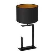Lampy stojące - Luminex H 520 Black 3417 Lampa stołowa lampka 1x60W E27 czarny/złoty - miniaturka - grafika 1