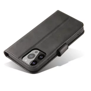 Magnet Case elegancki futerał etui pokrowiec z klapką i funkcją podstawki iPhone 13 czarny - Etui i futerały do telefonów - miniaturka - grafika 3