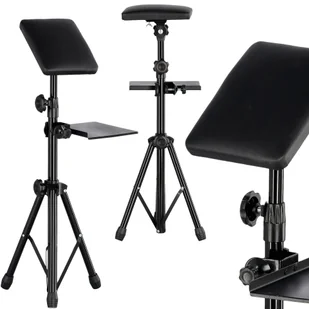 Podłokietnik z podstawą do tatuażu kosmetyczny SPA czarny - Wyposażenie studia tatuażu - miniaturka - grafika 1