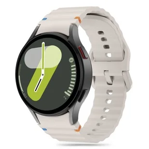 Pasek TECH-PROTECT Silicone Sport do Samsung Galaxy Watch 4/5/5 Pro/6/FE Jasnobeżowy - Akcesoria do smartwatchy - miniaturka - grafika 1